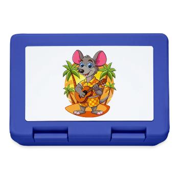 Drôle de Rat Lunettes de soleil de plage d’été hawaïen - Boîte à goûter - bleu royal - Devant
