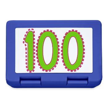 100. 100 YEARS. 100th ANNIVERSARY. BIRTHDAY 100 - Lunchbox - royal blue - Front