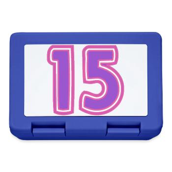 15. 15 ANS. 15e ANNIVERSAIRE. ANNIVERSAIRE 15 ANS. - Boîte à goûter - bleu royal - Devant