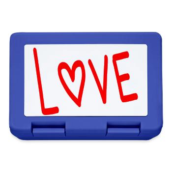 VALENTINSTAG. ICH LIEBE DICH. ICH LIEBE DICH. LIEBE. LIEBE - Brotdose - Royalblau - Vorne