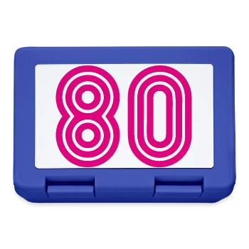 80. 80 JAHRE. 80-JÄHRIGES JUBILÄUM. 80. GEBURTSTAG. - Brotdose - Royalblau - Vorne