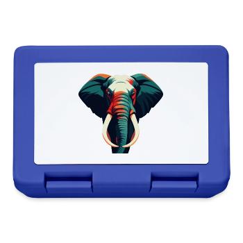 Elephant Cartoon Character Colorful Pet Animal - Lunchbox - royal blue - Front