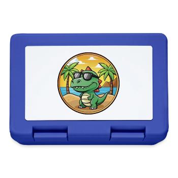 Dinosaurier Lustige Cartoon Sommer Strand Sonnenbrille - Brotdose - Royalblau - Vorne