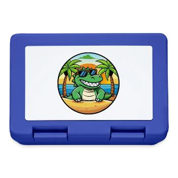 Krokodil Lustige Cartoon Sommer Strand Sonnenbrille - Brotdose - Royalblau - Vorne