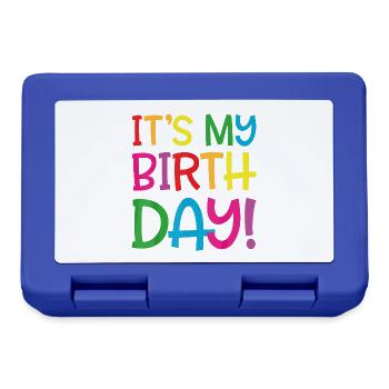 It's my birthday - Lunchbox - royal blue - Front