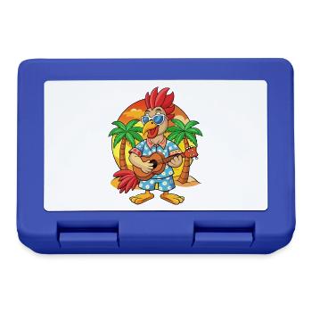 Lustige Hahn Sommer Strand Sonnenbrille Hawaiianisch - Brotdose - Royalblau - Vorne