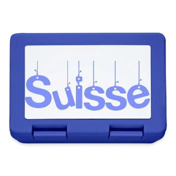 SCHWEIZ. HUMOR. LAND. FLAGGE. GENF. LAUSANNE - Brotdose - Royalblau - Vorne