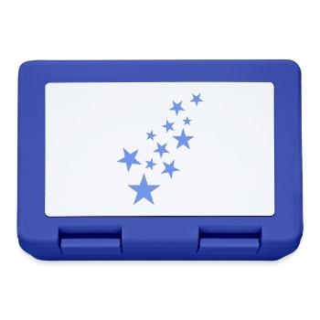 Stern Sternchen Muster Blau - Brotdose - Royalblau - Vorne