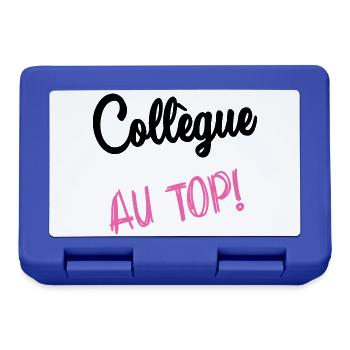 COLLEGUE. HUMOUR. RETRAITE. RETRAITE. RETRAITEE - Boîte à goûter - bleu royal - Devant