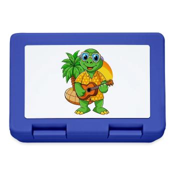 Funny Turtle Summer Beach Sunglasses Hawaiian - Lunchbox - royal blue - Front