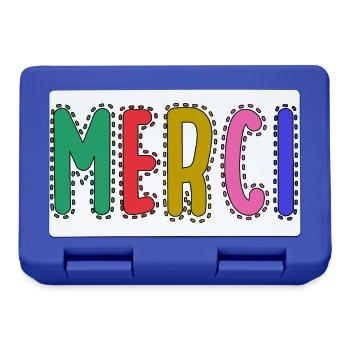 MERCI. MAÎTRESSE. MAÎTRE. MERCI MAÎTRESSE - Boîte à goûter - bleu royal - Devant