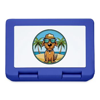 Polnische Jagdhund Hund Rasse Cartoon Sonnenbrille - Brotdose - Royalblau - Vorne