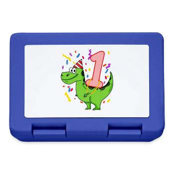 Dinosaurier Geburtstag 1 Jahre alt - Brotdose - Royalblau - Vorne