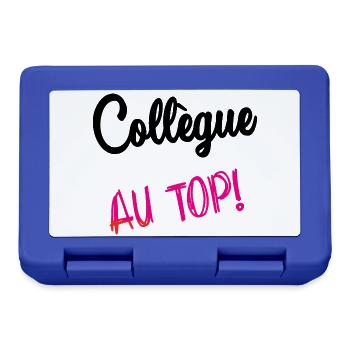 COLLEGUE. HUMOUR. RETRAITE. RETRAITE. RETRAITEE - Boîte à goûter - bleu royal - Devant