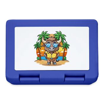 Buffalo Lustige Cartoon Sommer Strand Sonnenbrille - Brotdose - Royalblau - Vorne