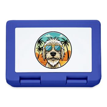 Spinone Italiano Hunderasse Cartoon Sonnenbrille Strand - Brotdose - Royalblau - Vorne