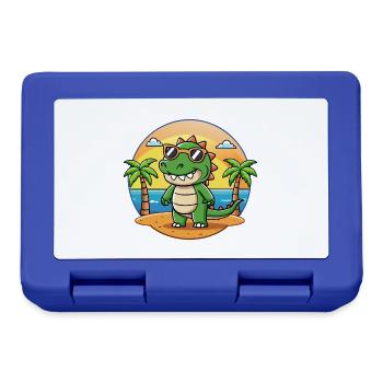 Krokodil Lustige Cartoon Sommer Strand Sonnenbrille - Brotdose - Royalblau - Vorne
