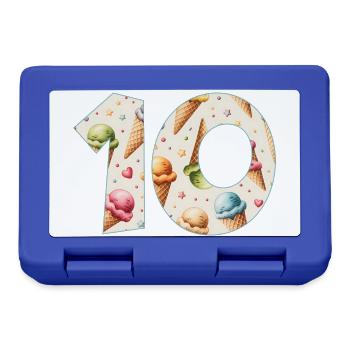 EISCREME NUMMER 10 JAHRE EIS 10. GEBURTSTAG - Brotdose - Royalblau - Vorne