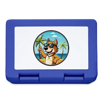 Auvergne Chien D’arrêt Race Dessin Animé Lunettes De Soleil Plage - Boîte à goûter - bleu royal - Devant