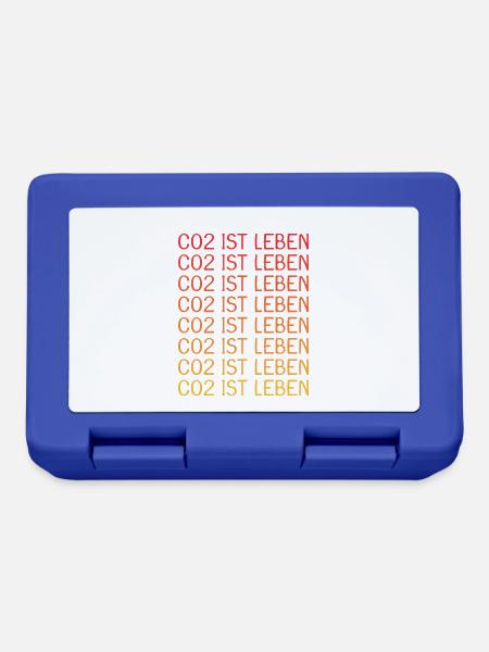 CO2 ist Leben - Brotdose - Royalblau