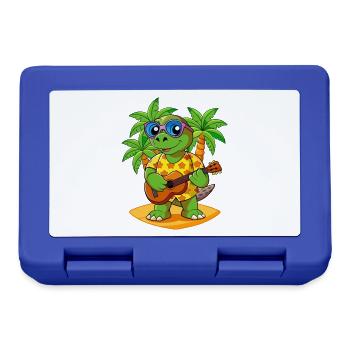 Funny Turtle Cartoon Summer Beach Sunglasses - Lunchbox - royal blue - Front