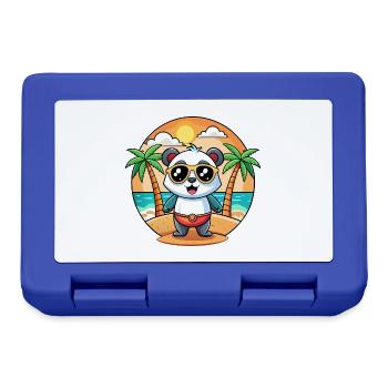 Panda Lustige Cartoon Sommer Strand Sonnenbrille - Brotdose - Royalblau - Vorne