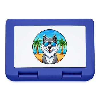 Seppala Sibirische Schlittenhunderasse Cartoon Sonnenbrille - Brotdose - Royalblau - Vorne