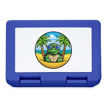 Turtle Funny Cartoon Summer Beach Sunglasses Cool - Lunchbox - royal blue - Front