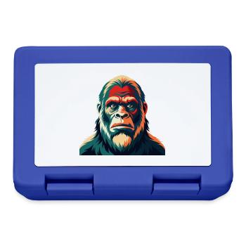 Big Foot Cartoon Figur Buntes Haustier Tier - Brotdose - Royalblau - Vorne