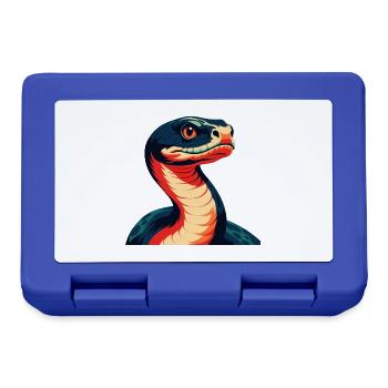 Anaconda Personnage De Dessin Animé Animal De Compagnie Coloré - Boîte à goûter - bleu royal - Devant