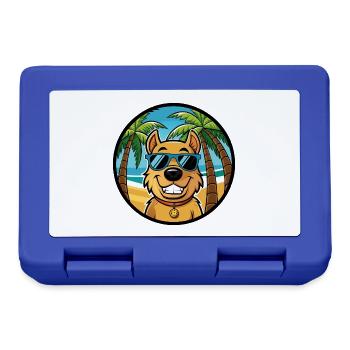 Billy Hunderasse Cartoon Sonnenbrille Strand - Brotdose - Royalblau - Vorne