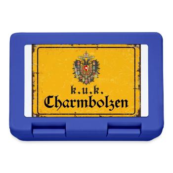 Vintage Österreich k.u.k. Charmbolzen - Brotdose - Royalblau - Vorne