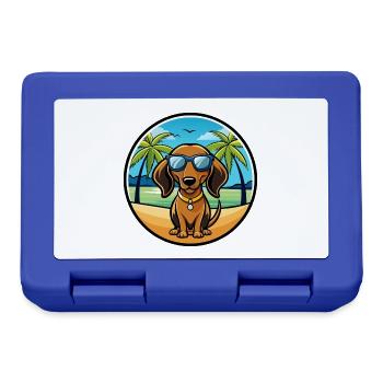 Alpine Dachsbracke Hunderasse Cartoon Sonnenbrille - Brotdose - Royalblau - Vorne