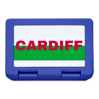 Cardiff City in Wales Flag United Kingdom - Lunchbox - royal blue - Front