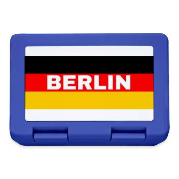 Berliner Stadt in deutscher Flagge - Brotdose - Royalblau - Vorne