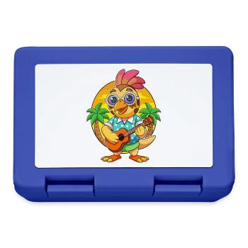 Lustige Wachtel Cartoon Sommer Strand Sonnenbrille Gitarre - Brotdose - Royalblau - Vorne