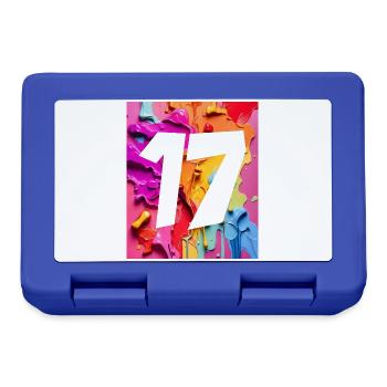 NO. 17 NUMBER 17 COLORFUL 17TH BIRTHDAY - Lunchbox - royal blue - Front