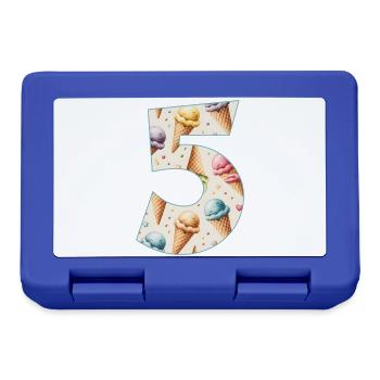 CREAM NUMBER 5 YEARS CREAM 5TH BIRTHDAY - Lunchbox - royal blue - Front