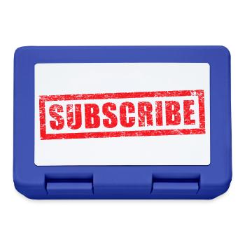Grunge-Stempel abonnieren - Brotdose - Royalblau - Vorne