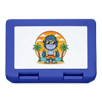 Gorilla Lustige Cartoon Sommer Strand Sonnenbrille - Brotdose - Royalblau - Vorne