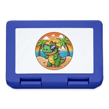 Dinosaurier Lustige Cartoon Sommer Strand Sonnenbrille - Brotdose - Royalblau - Vorne
