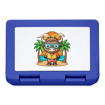 Buffalo Lustige Cartoon Sommer Strand Sonnenbrille - Brotdose - Royalblau - Vorne