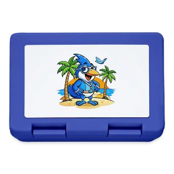 Blue Jay Lustige Cartoon Sommer Strand Sonnenbrille - Brotdose - Royalblau - Vorne