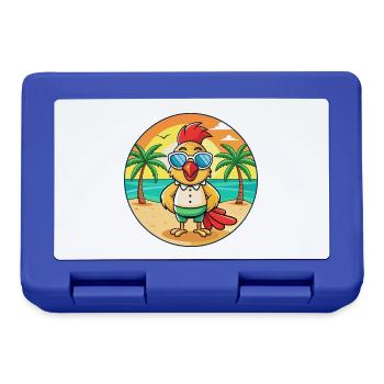 Hahn Lustige Cartoon Sommer Strand Sonnenbrille - Brotdose - Royalblau - Vorne