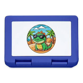 Lizard Lustige Cartoon Sommer Strand Sonnenbrille - Brotdose - Royalblau - Vorne