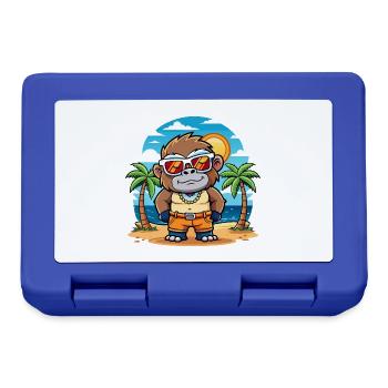 Gorilla Lustige Cartoon Sommer Strand Sonnenbrille - Brotdose - Royalblau - Vorne