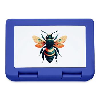 Biene Cartoon Figur Buntes Haustier Tier - Brotdose - Royalblau - Vorne