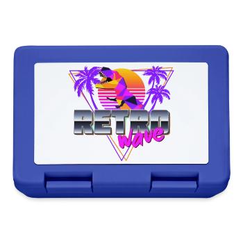 Synthwave Dinosaur - Lunchbox - royal blue - Front