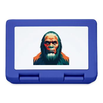 Big Foot Cartoon Figur Buntes Haustier Tier - Brotdose - Royalblau - Vorne