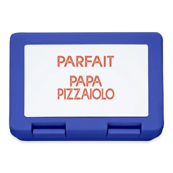 Papa Pizzaiolo Cadeau drôle pour amateur de pizza - Boîte à goûter - bleu royal - Devant